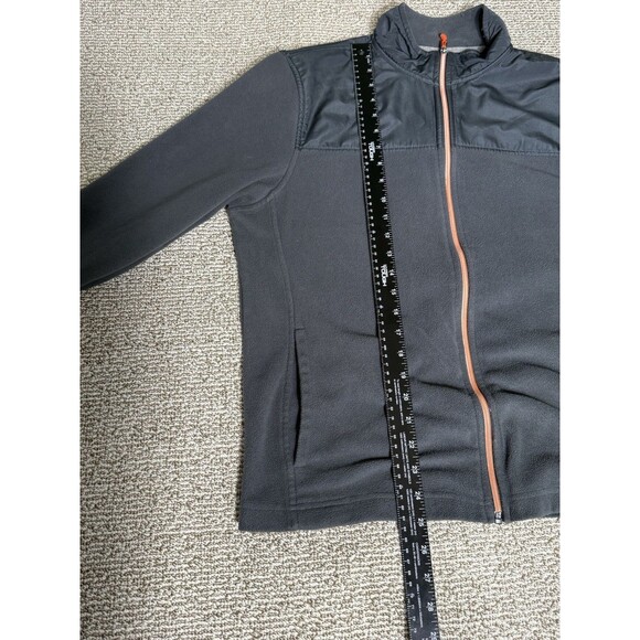 Vintage Y2K Starter Full Zip Fleece Sweatshirt Jacket Pockets Mens Size M Grey - Picture 6 of 6